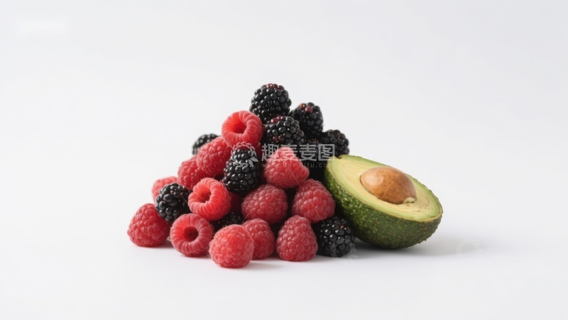 高清大图下载【趣麦麦图】新鲜浆果与牛油果的组合