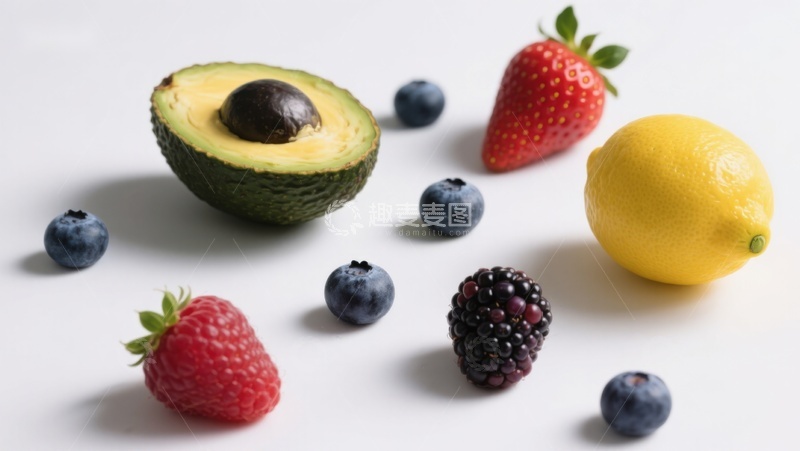 高清大图下载【趣麦麦图】新鲜水果组合展示
