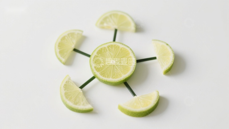 高清大图下载【趣麦麦图】青柠切片创意排列