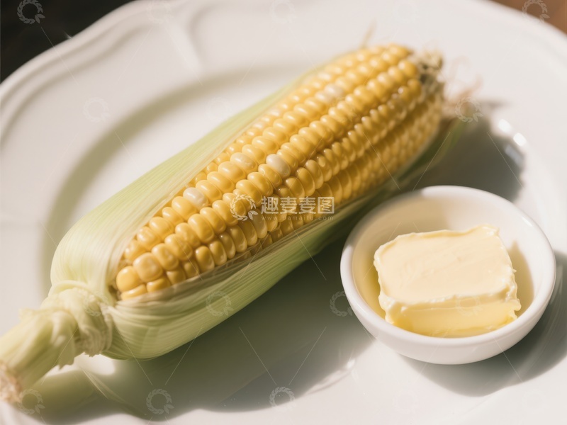 高清大图下载【趣麦麦图】新鲜玉米配黄油