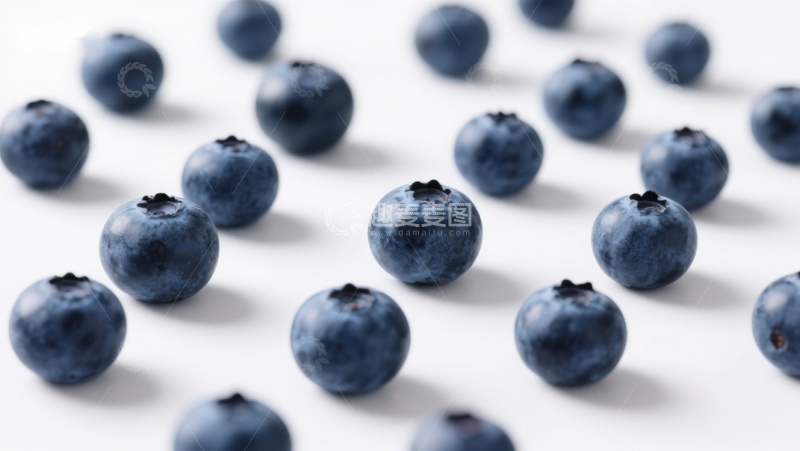 高清大图下载【趣麦麦图】新鲜蓝莓整齐排列