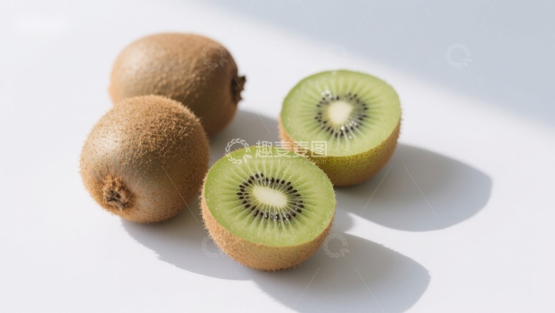 高清大图下载【趣麦麦图】新鲜猕猴桃切片展示
