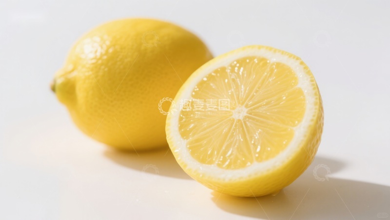 高清大图下载【趣麦麦图】新鲜柠檬切片与整果展示