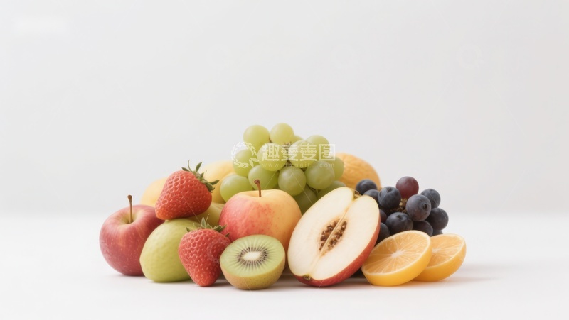 高清大图下载【趣麦麦图】新鲜水果堆叠展示