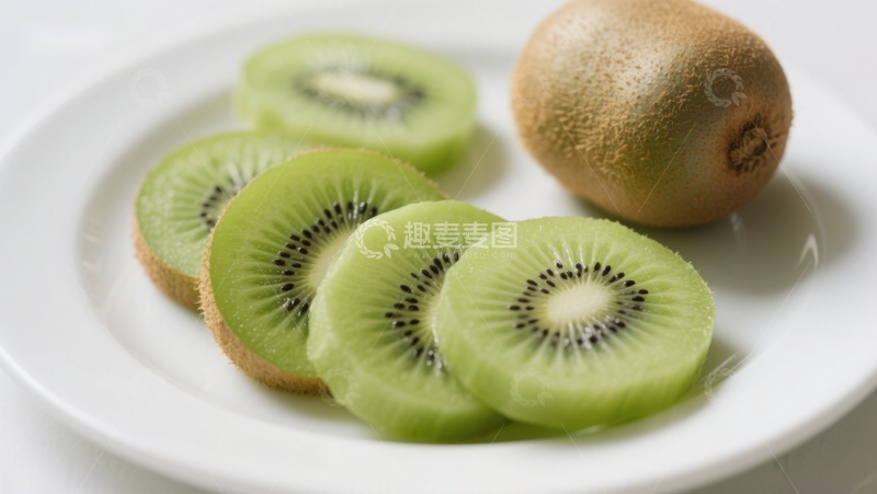 高清大图下载【趣麦麦图】新鲜猕猴桃切片展示
