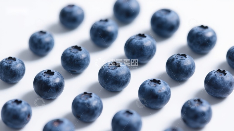 高清大图下载【趣麦麦图】新鲜蓝莓整齐排列