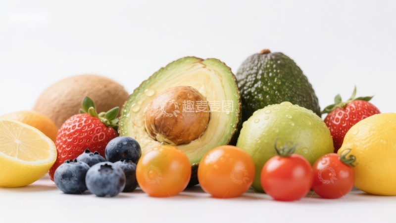 高清大图下载【趣麦麦图】新鲜水果与蔬菜的组合