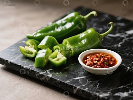 青椒与辣椒酱的美味搭配