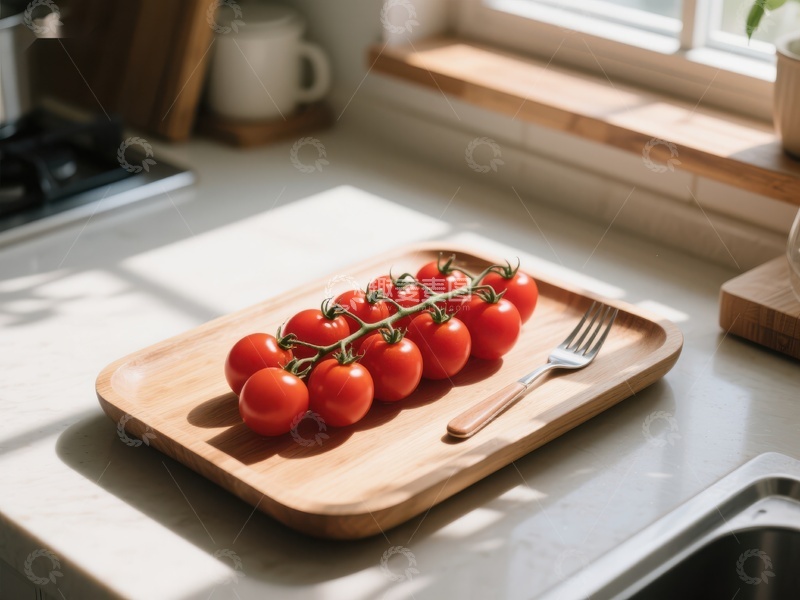 高清大图下载【趣麦麦图】阳光下的樱桃番茄