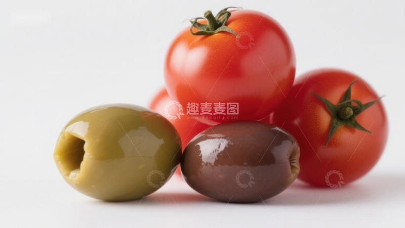 高清大图下载【趣麦麦图】番茄与橄榄的静物组合