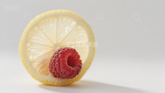 柠檬片与覆盆子的清新组合