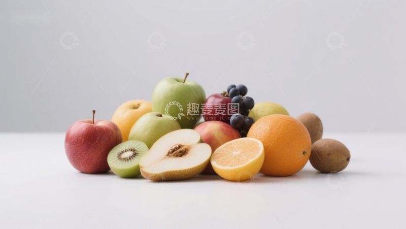 高清大图下载【趣麦麦图】新鲜水果堆叠展示