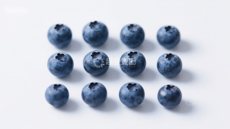 高清大图下载【趣麦麦图】整齐排列的蓝莓