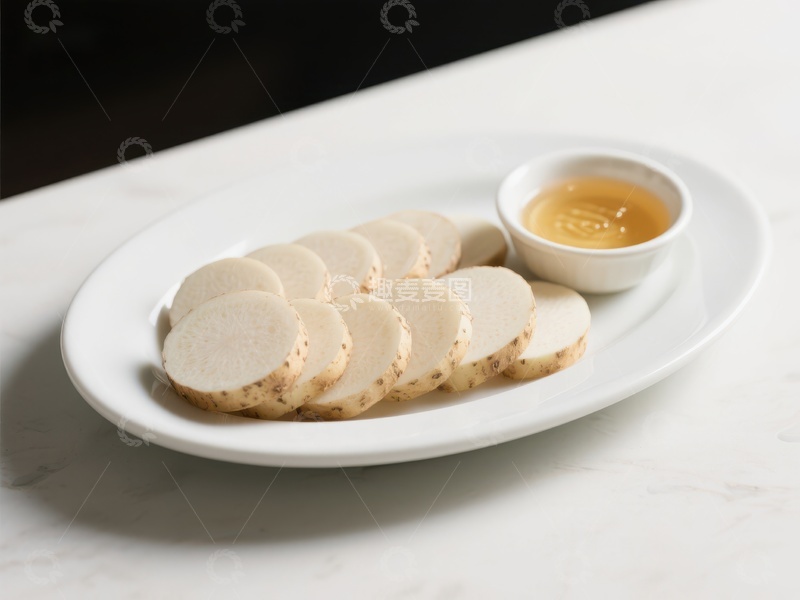 高清大图下载【趣麦麦图】切片山药配酱料