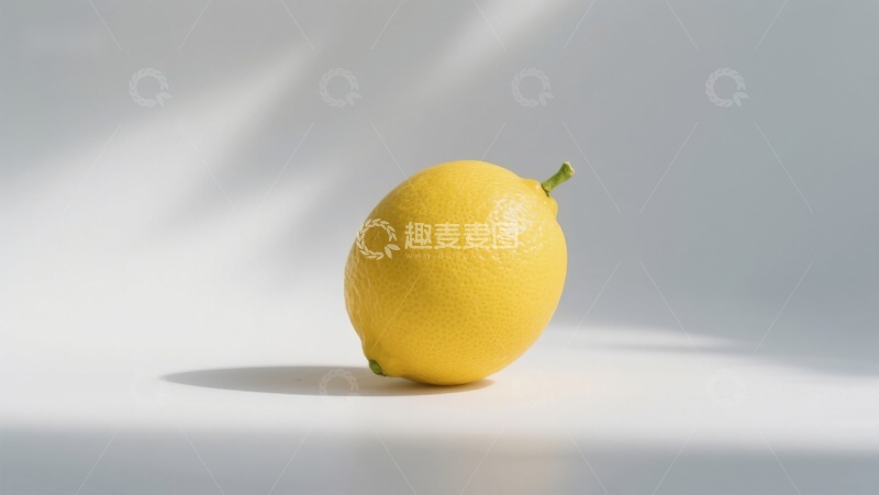 高清大图下载【趣麦麦图】单个柠檬在光影下的静物拍摄