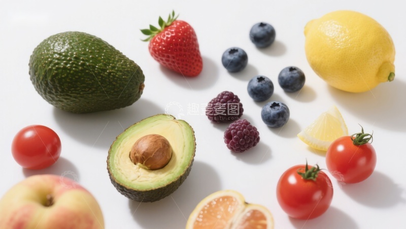 高清大图下载【趣麦麦图】新鲜水果与浆果的组合