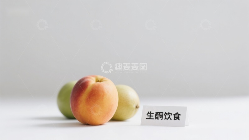 高清大图下载【趣麦麦图】生酮饮食概念：水果与标识牌
