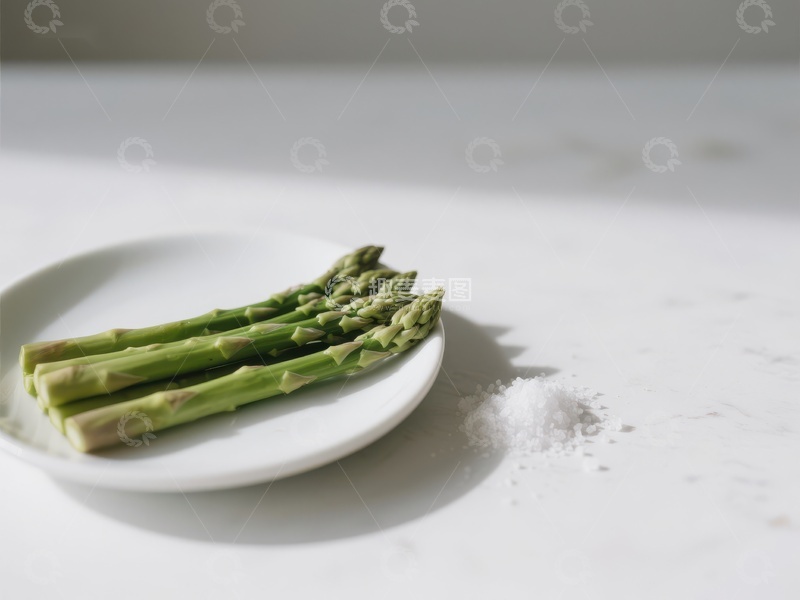 高清大图下载【趣麦麦图】盘中的新鲜芦笋
