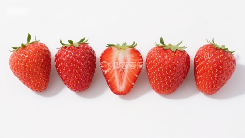 高清大图下载【趣麦麦图】新鲜草莓排列展示