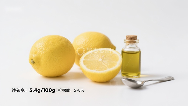 高清大图下载【趣麦麦图】柠檬与精油：天然成分展示