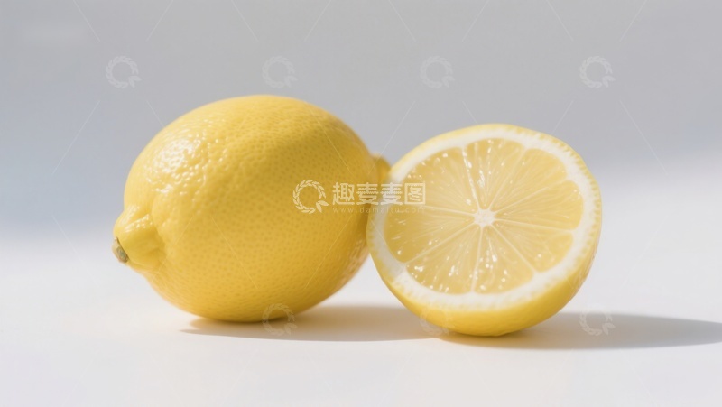 高清大图下载【趣麦麦图】新鲜柠檬与切片展示