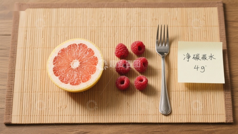 高清大图下载【趣麦麦图】柚子与覆盆子的健康搭配