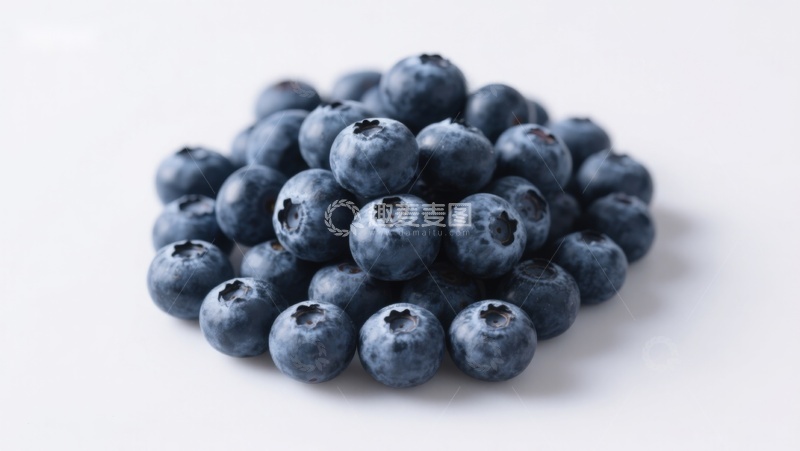 高清大图下载【趣麦麦图】新鲜蓝莓堆叠特写