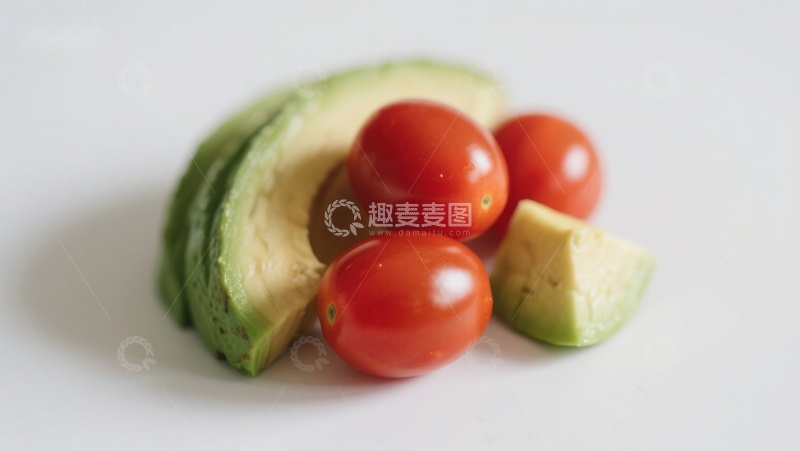 高清大图下载【趣麦麦图】新鲜牛油果与樱桃番茄