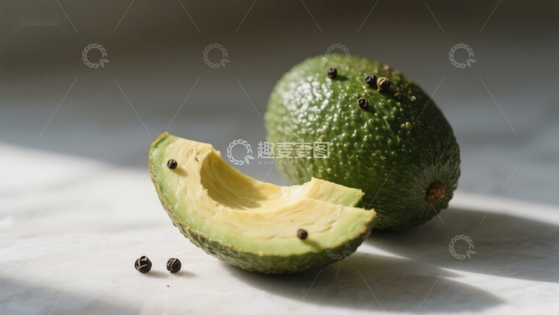 高清大图下载【趣麦麦图】新鲜牛油果与黑胡椒粒