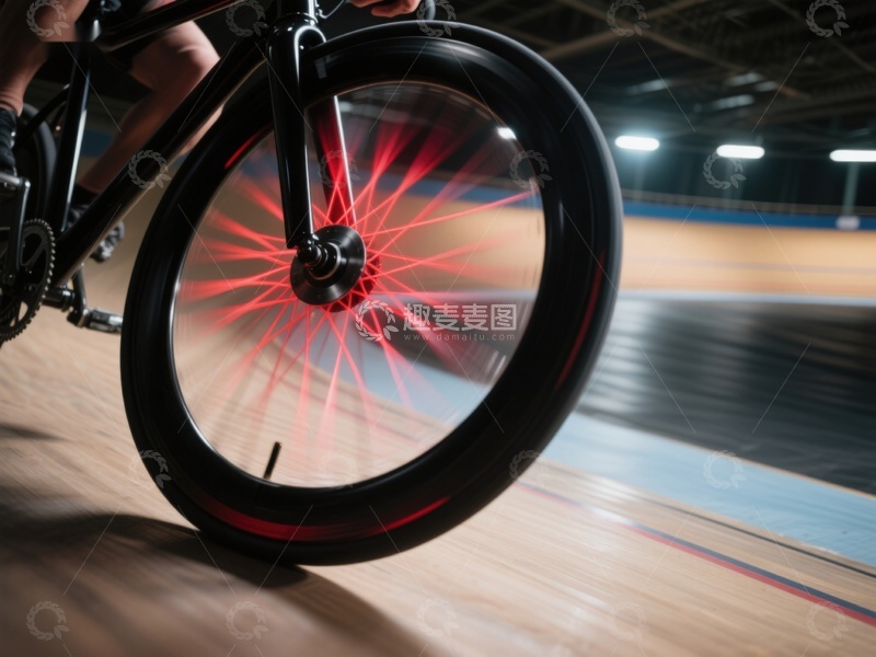 高清大图下载【趣麦麦图】-赛道上的自行车轮光影
