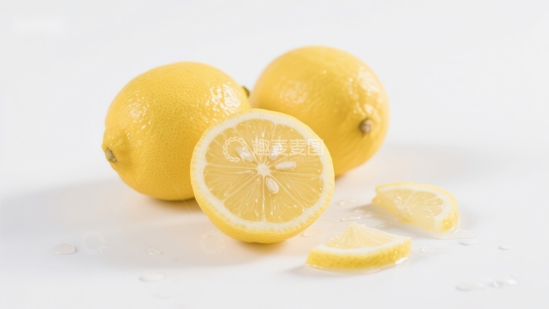 高清大图下载【趣麦麦图】新鲜柠檬切片与整果展示
