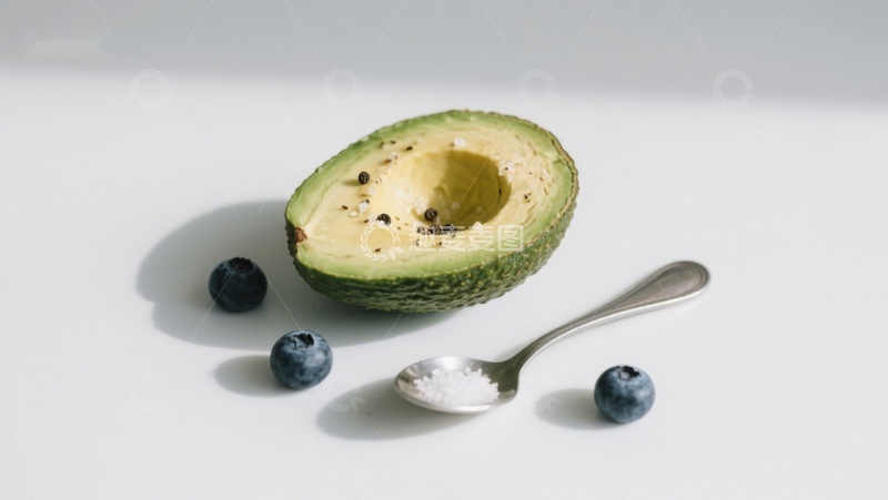高清大图下载【趣麦麦图】调味牛油果与蓝莓