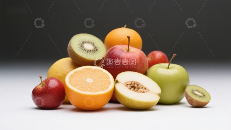 高清大图下载【趣麦麦图】新鲜水果组合展示