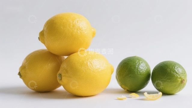 柠檬与青柠的对比展示