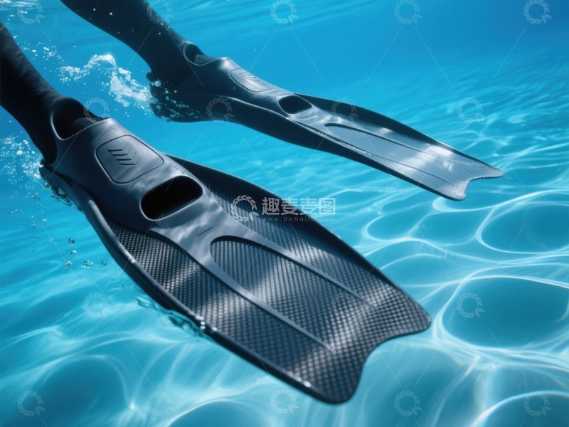 高清大图下载【趣麦麦图】水中游动的脚蹼特写