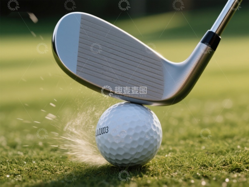 高清大图下载【趣麦麦图】高尔夫球杆击打瞬间