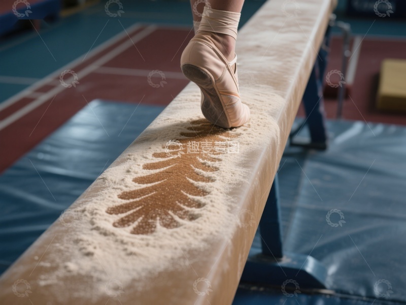 高清大图下载【趣麦麦图】体操运动员在平衡木上的脚部特写
