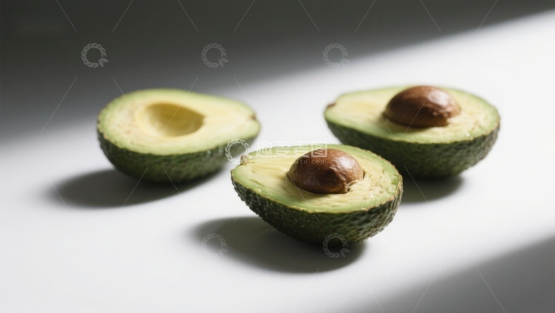 高清大图下载【趣麦麦图】新鲜切开的鳄梨展示