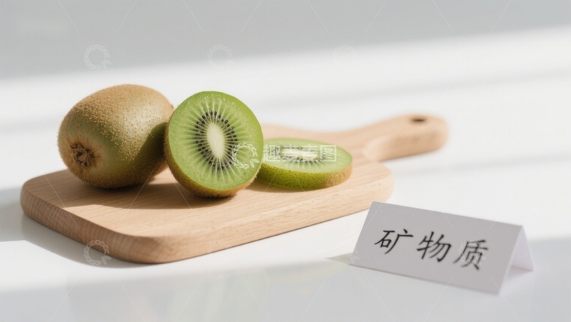 高清大图下载【趣麦麦图】猕猴桃切片与矿物质标签