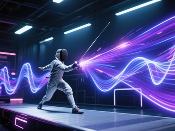 未来击剑：光影交错的竞技瞬间