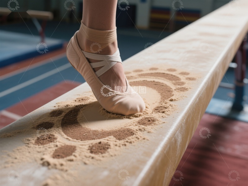 高清大图下载【趣麦麦图】体操运动员在平衡木上的脚尖特写