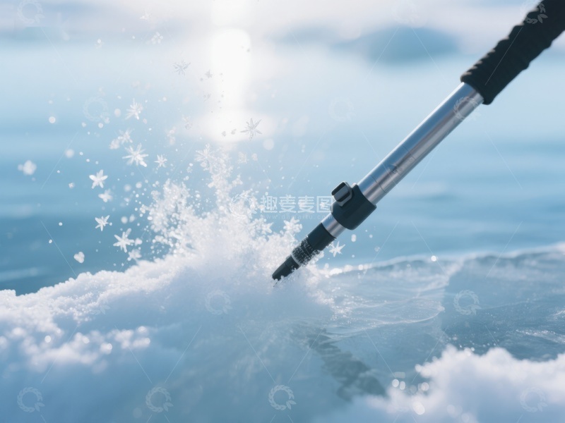 高清大图下载【趣麦麦图】冰面钻孔，水花四溅