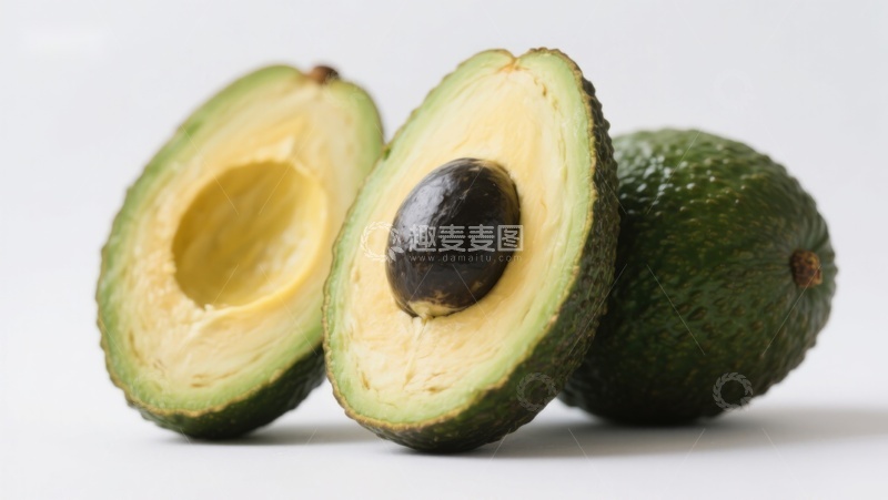 高清大图下载【趣麦麦图】新鲜牛油果切开展示
