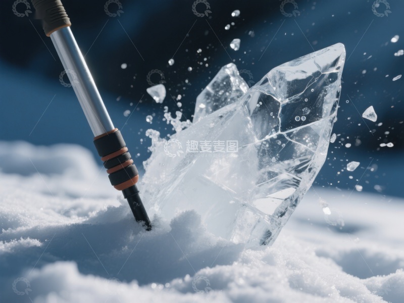 高清大图下载【趣麦麦图】冰镐击碎冰块瞬间