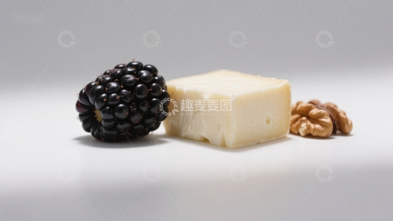 高清大图下载【趣麦麦图】黑莓、奶酪与核桃的组合