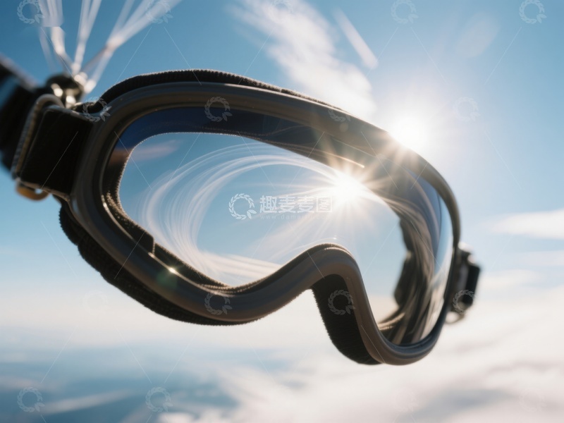 高清大图下载【趣麦麦图】护目镜映射蓝天阳光