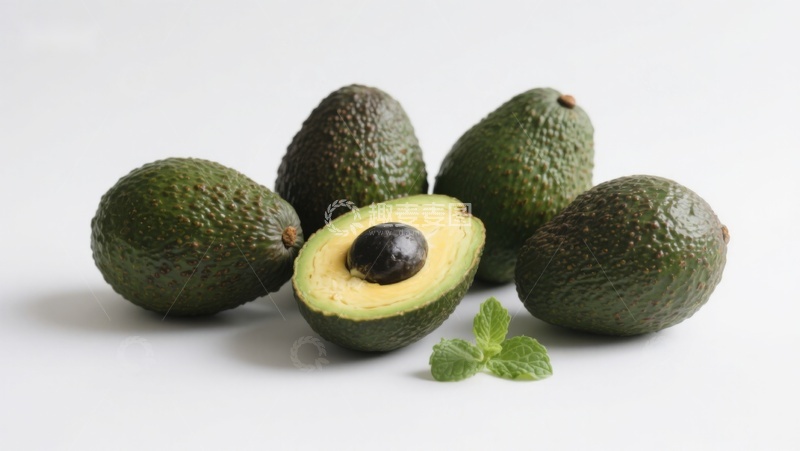 高清大图下载【趣麦麦图】新鲜牛油果与薄荷叶
