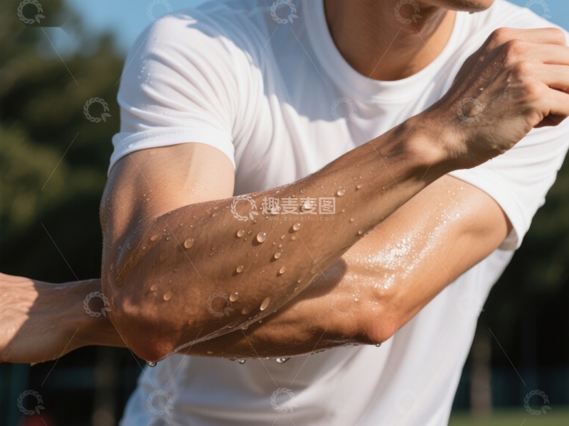 高清大图下载【趣麦麦图】运动后汗水淋漓的男子