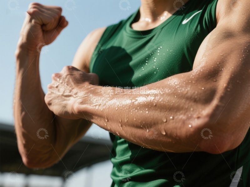 高清大图下载【趣麦麦图】运动员展示肌肉力量