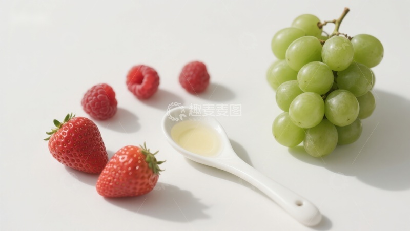 高清大图下载【趣麦麦图】新鲜水果与蜂蜜的组合
